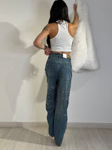 Jeans Brillantinati a Vita Alta - Glamour Quotidiano