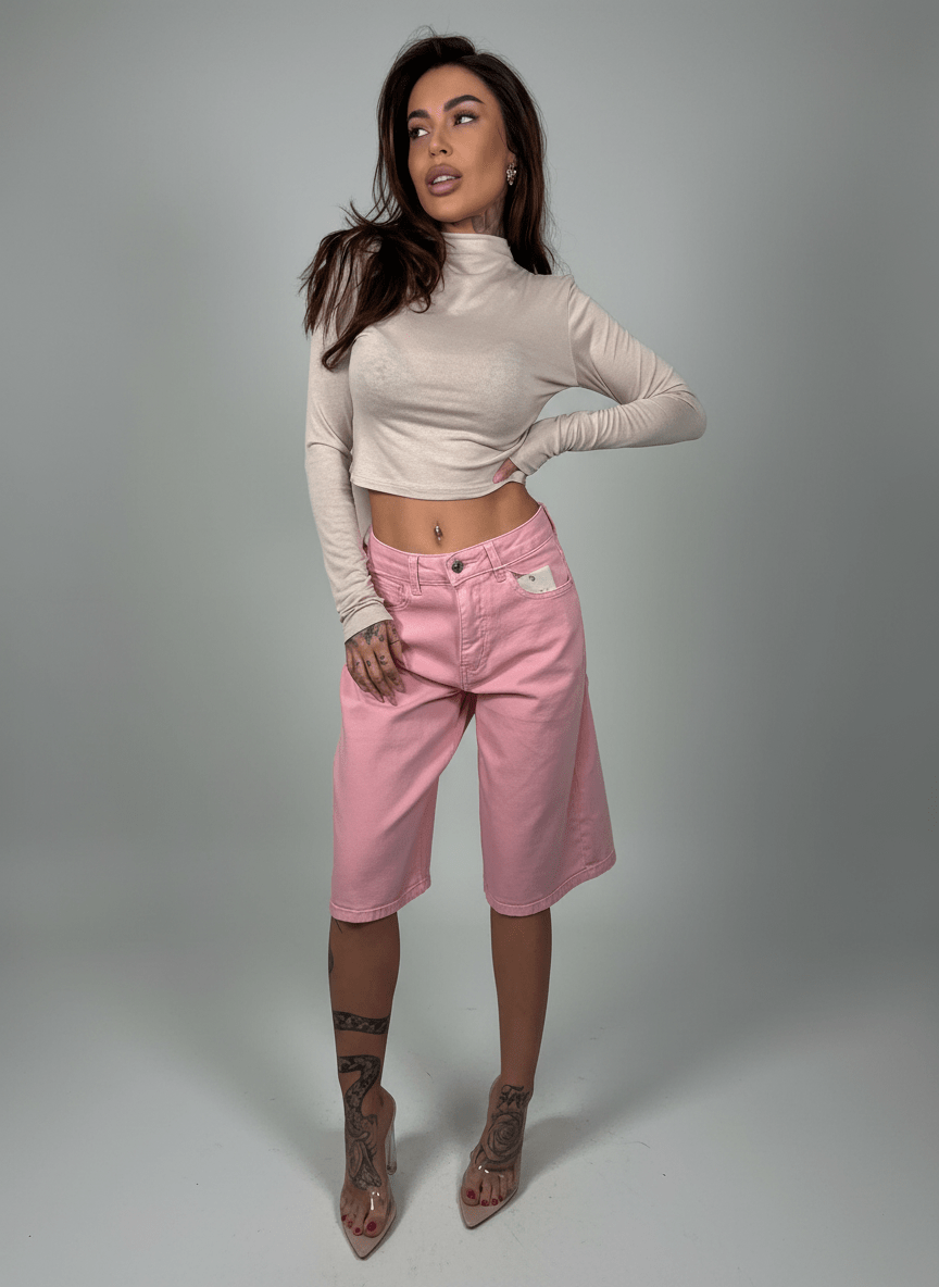 Bermuda Tasca Strass - Abbigliamento Jessica