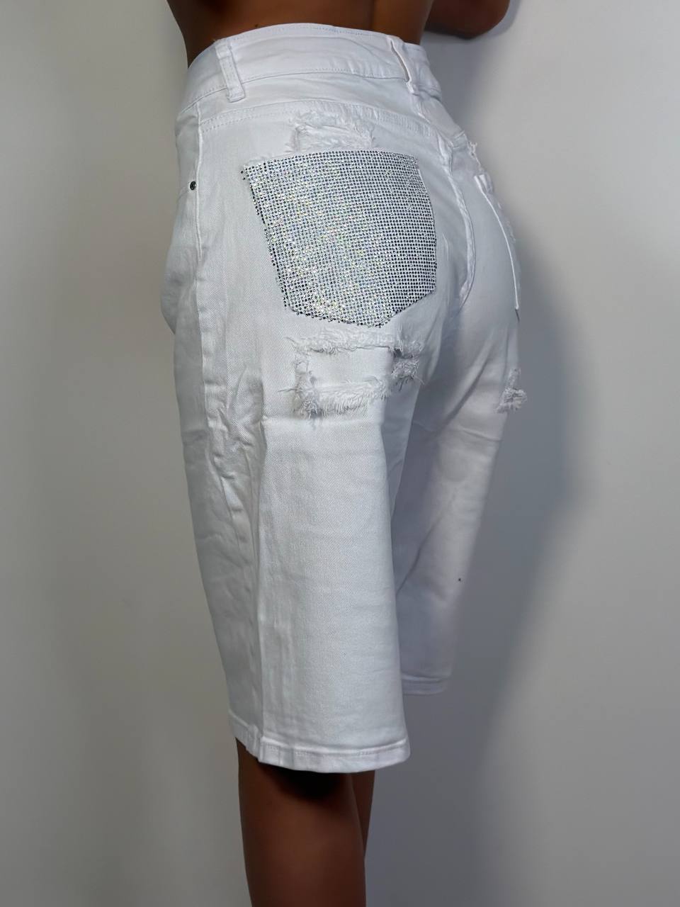 Bermuda Tasca Strass - Abbigliamento Jessica
