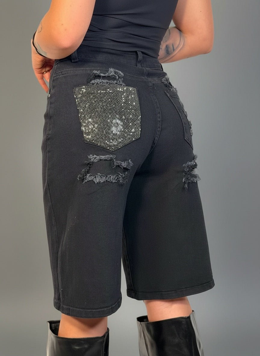 Bermuda Tasca Strass - Abbigliamento Jessica