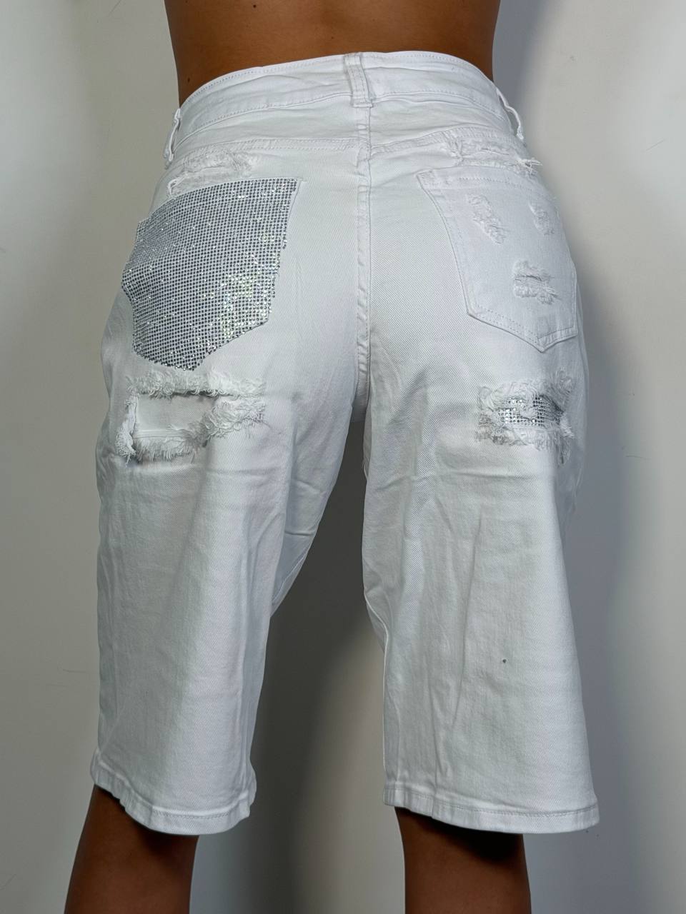 Bermuda Tasca Strass - Abbigliamento Jessica