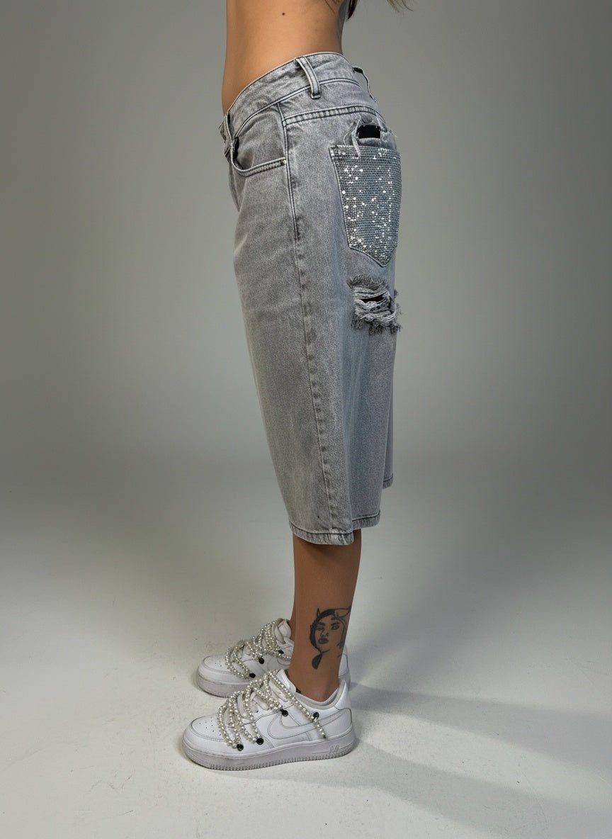 Bermuda Tasca Strass - Abbigliamento Jessica