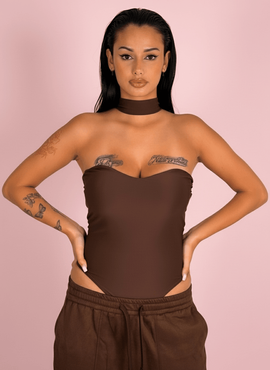 Body Choker Elegance Marrone - Abbigliamento Jessica
