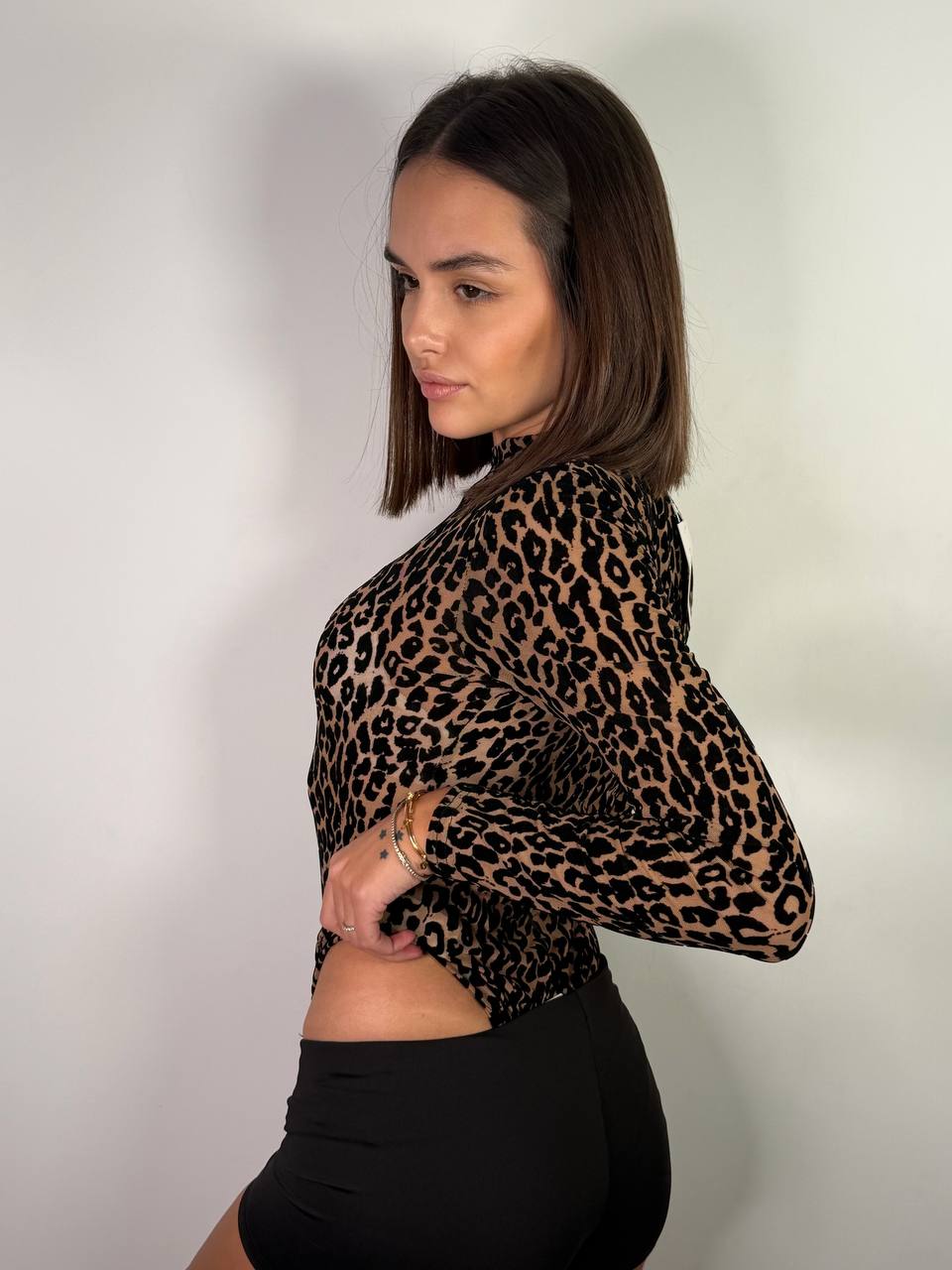 Body Velato Leopard - Abbigliamento Jessica