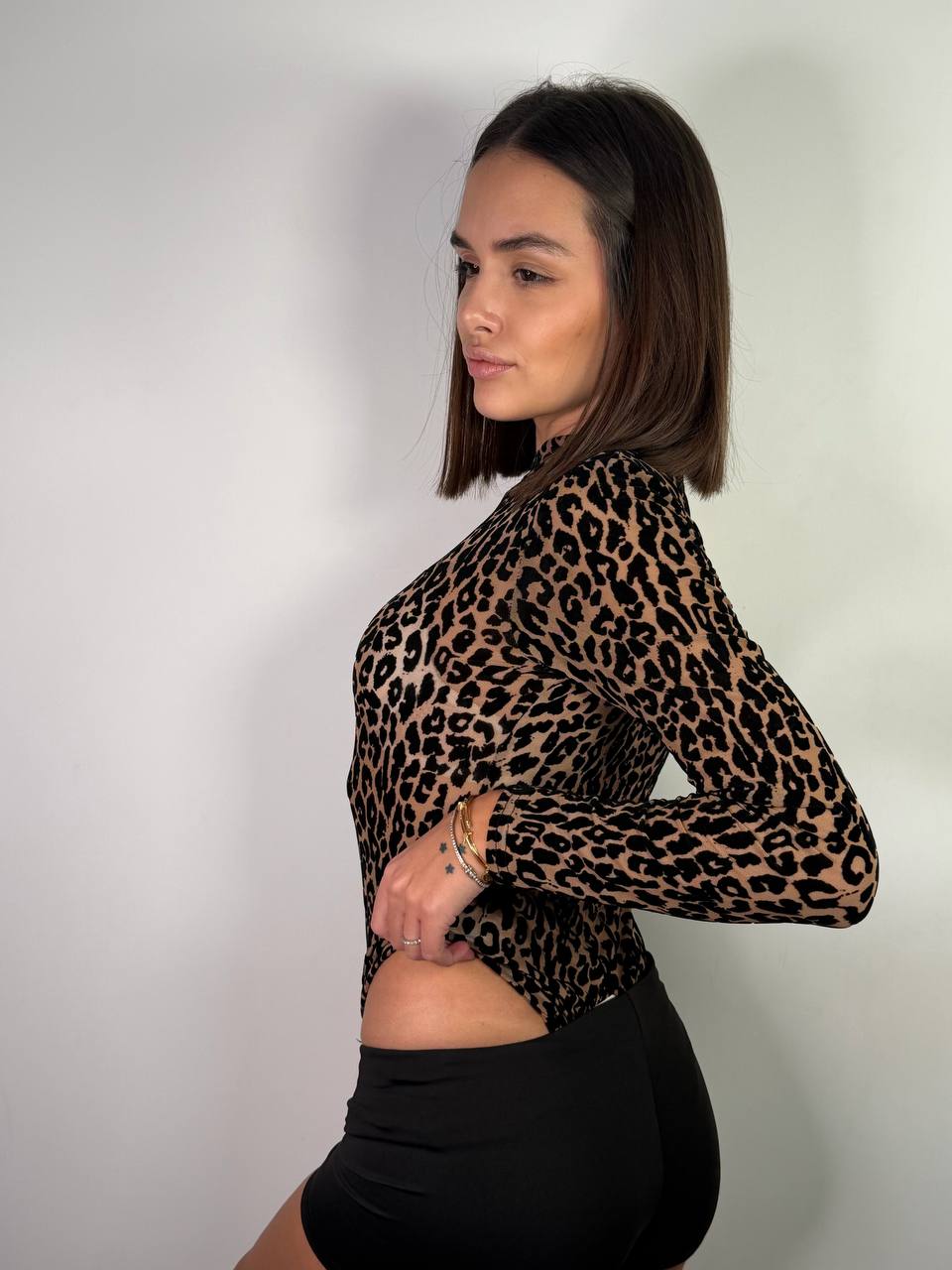 Body Velato Leopard - Abbigliamento Jessica