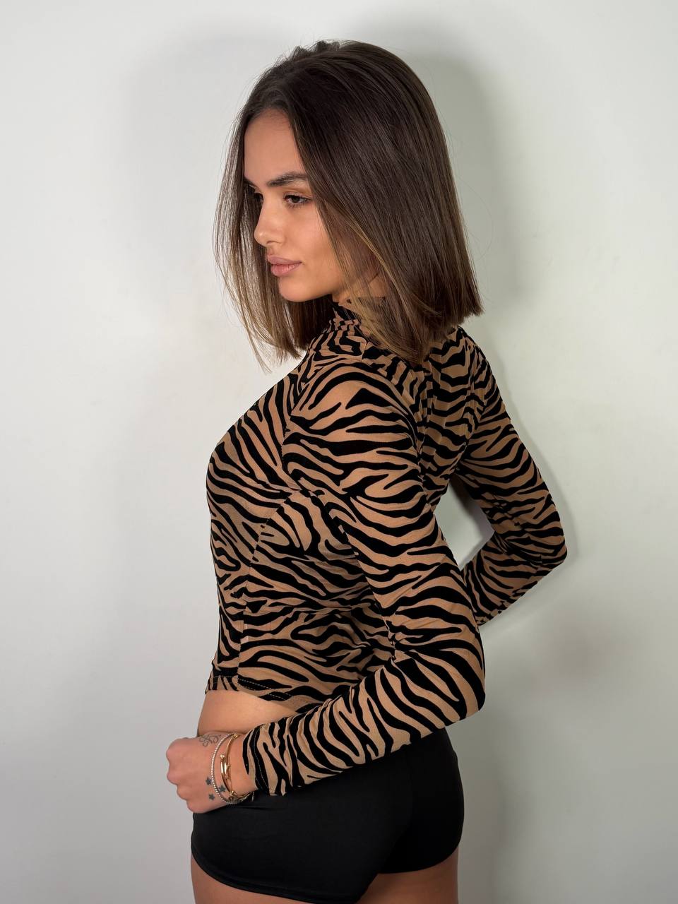 Body Velato Zebra - Abbigliamento Jessica