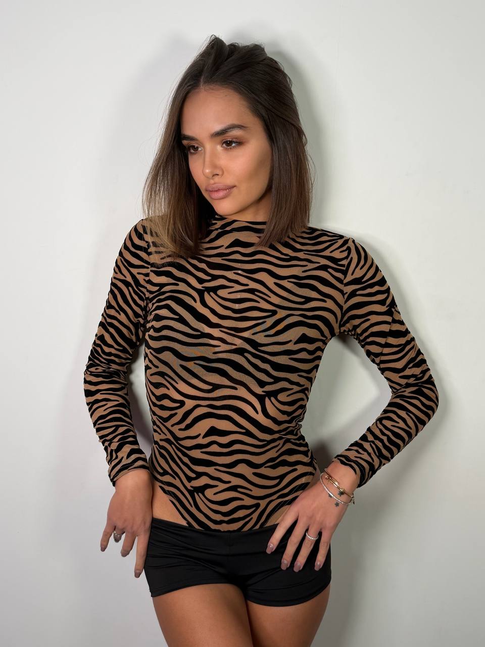 Body Velato Zebra - Abbigliamento Jessica