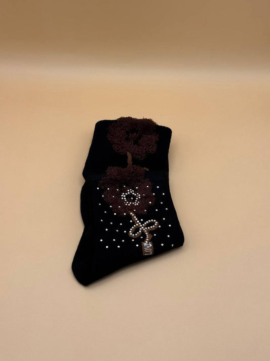 Calzini Flower Strass - Abbigliamento Jessica