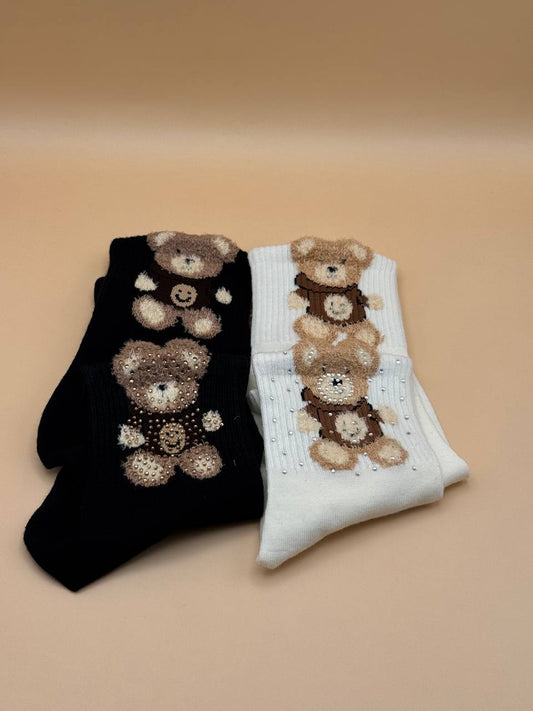 Calzini Orsetto Ricamato - Abbigliamento Jessica