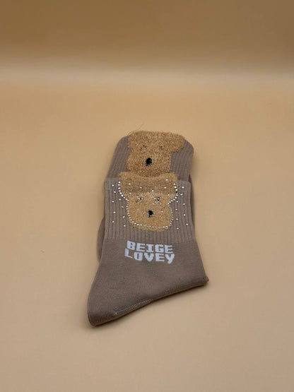 Calzini Teddy Beige Lovey - Abbigliamento Jessica
