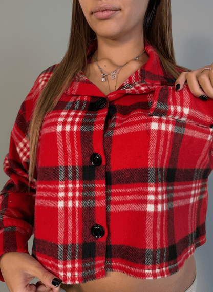 Camicia Chalet Crop A Quadri - Abbigliamento Jessica