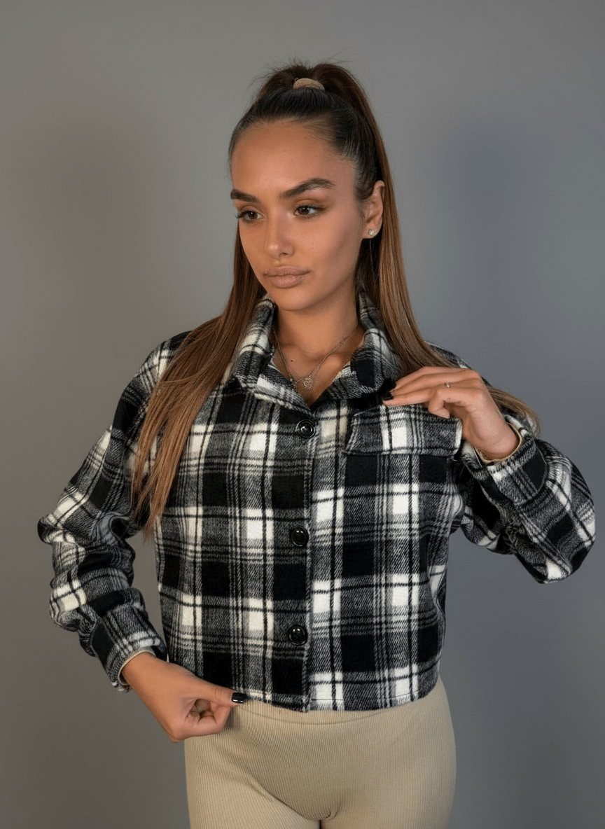 Camicia Chalet Crop A Quadri - Abbigliamento Jessica