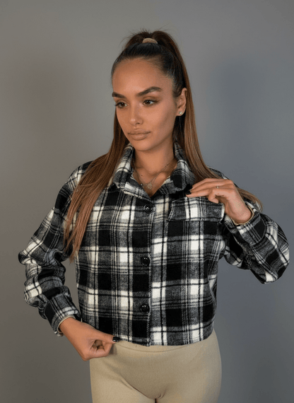 Camicia Chalet Crop A Quadri - Abbigliamento Jessica
