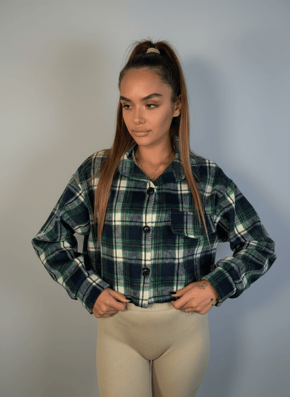 Camicia Chalet Crop A Quadri - Abbigliamento Jessica