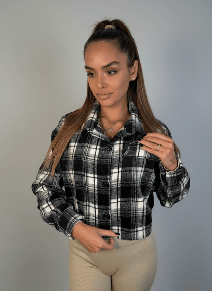 Camicia Chalet Crop A Quadri - Abbigliamento Jessica