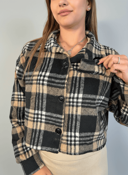 Camicia Chalet Crop A Quadri - Abbigliamento Jessica