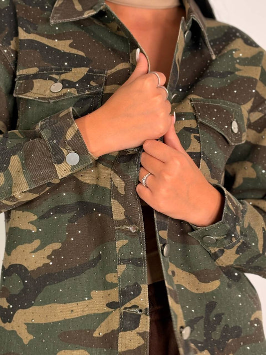 Camouflage Strass Jacket - Abbigliamento Jessica