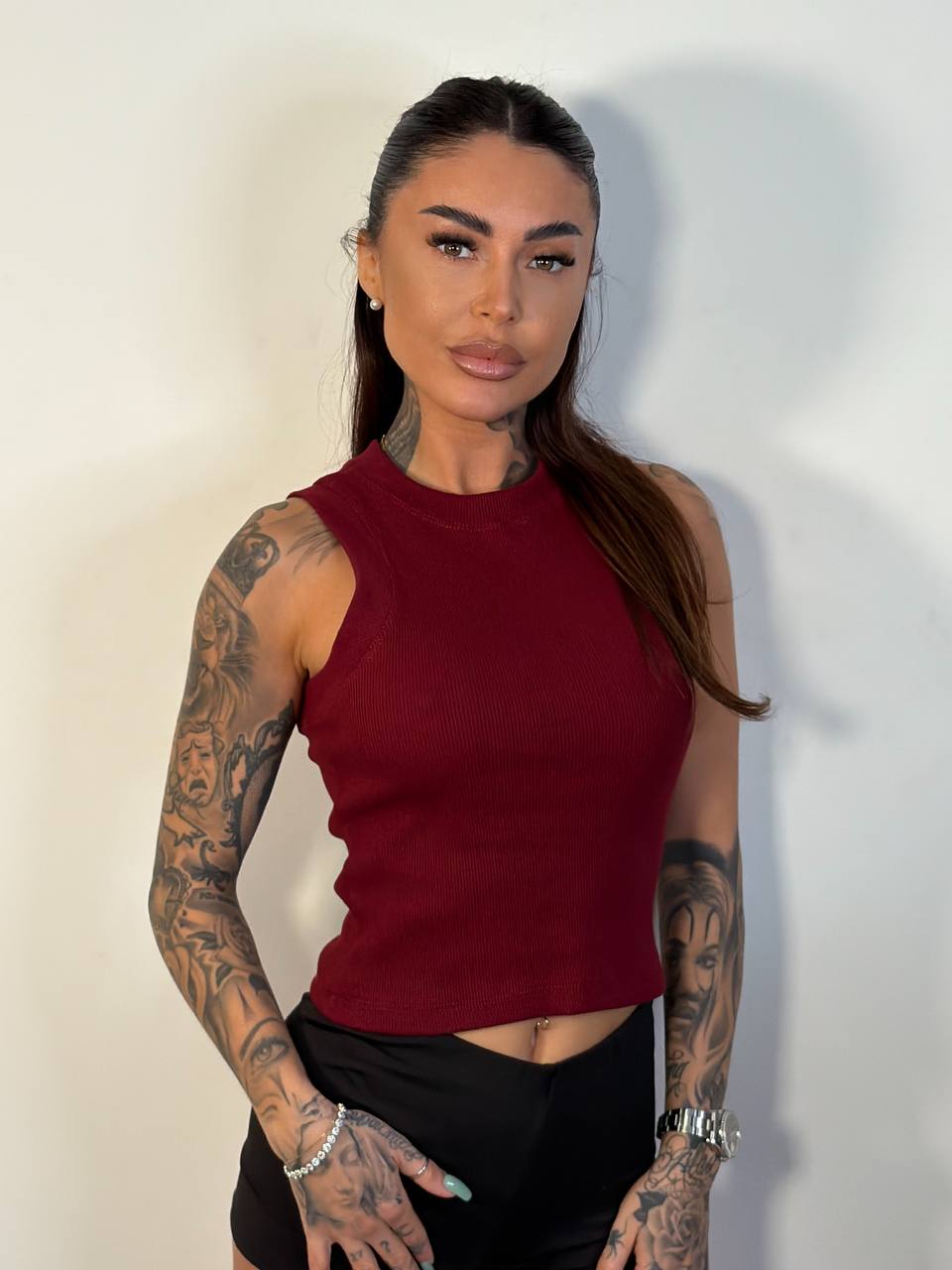 Canotta Basic Crop - Abbigliamento Jessica