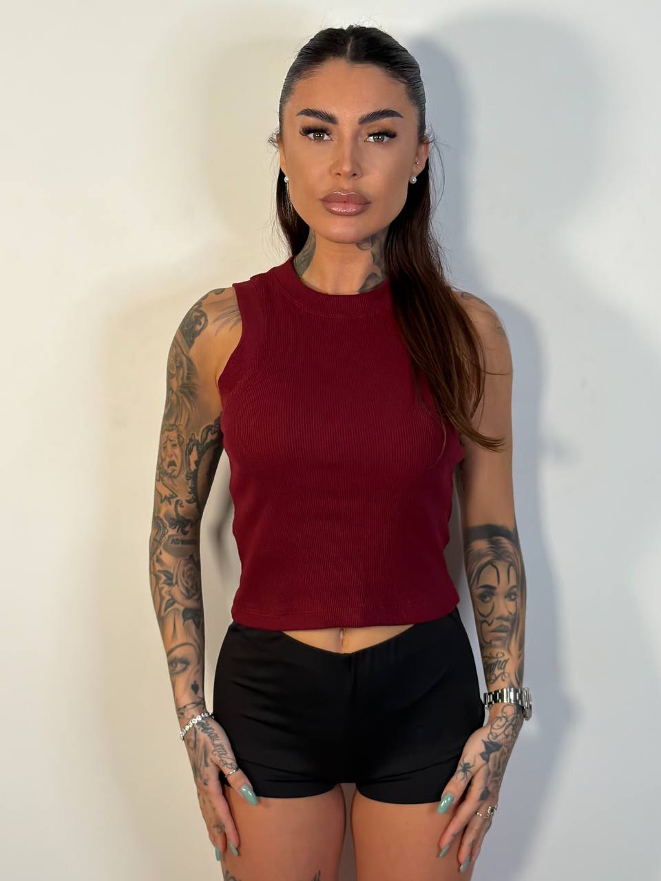 Canotta Basic Crop - Abbigliamento Jessica