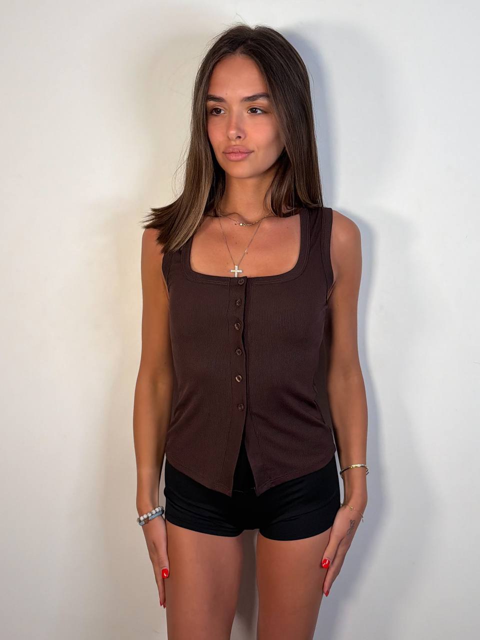 Canotta Costi Bottoncini - Abbigliamento Jessica