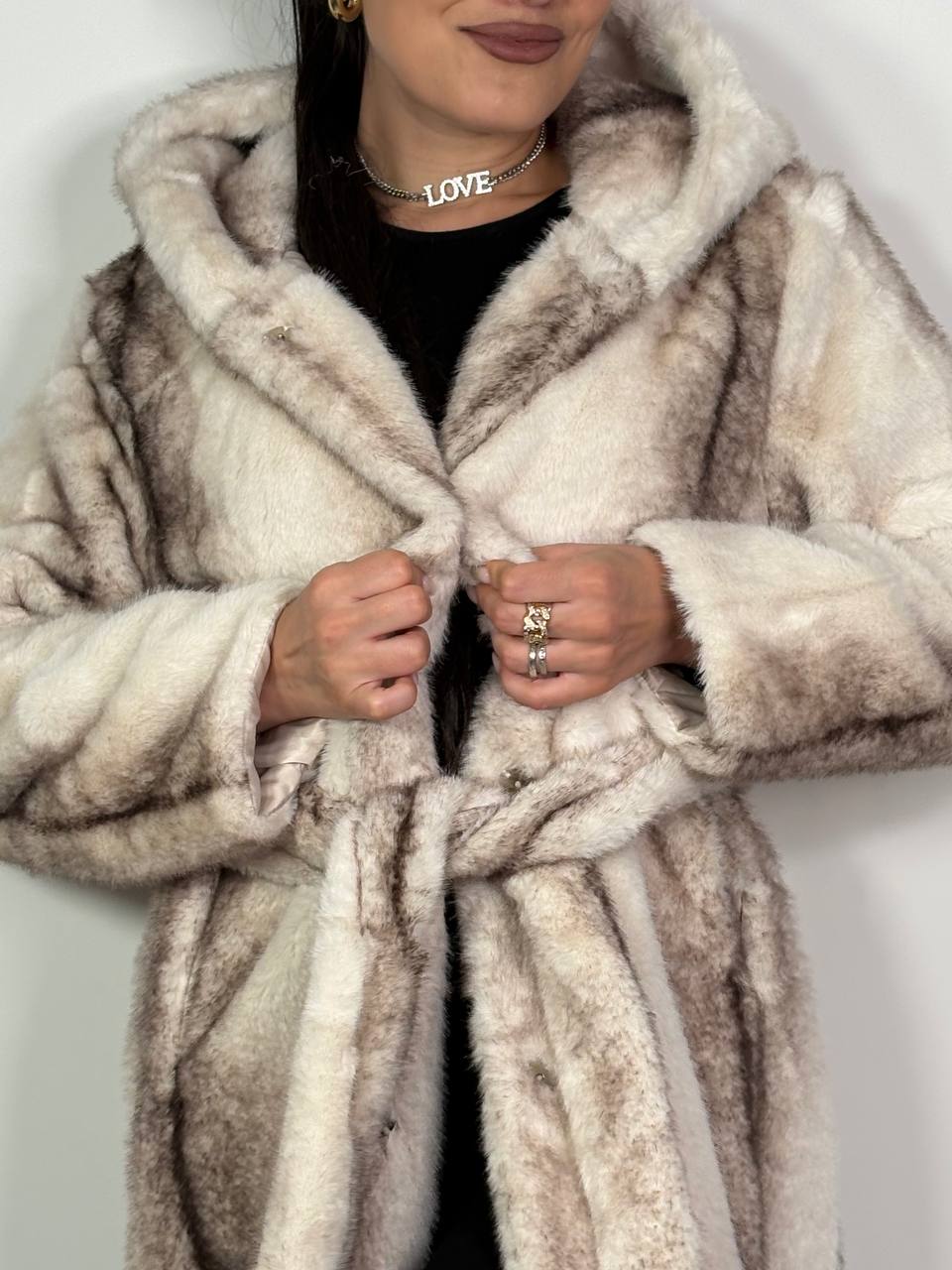 Cappotto Eco - Fur Élégance Bianco - Abbigliamento Jessica