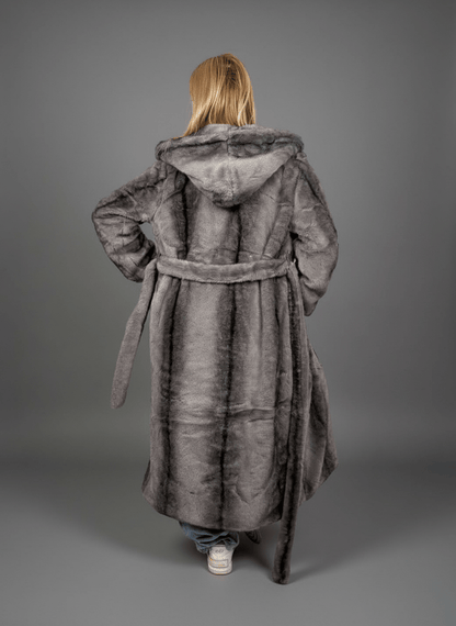 Cappotto Eco - Fur Élégance Grigio - Abbigliamento Jessica