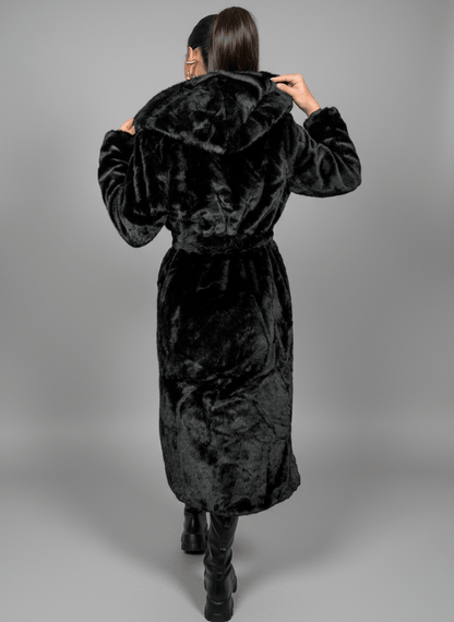Cappotto Eco - Fur Élégance Nero - Abbigliamento Jessica