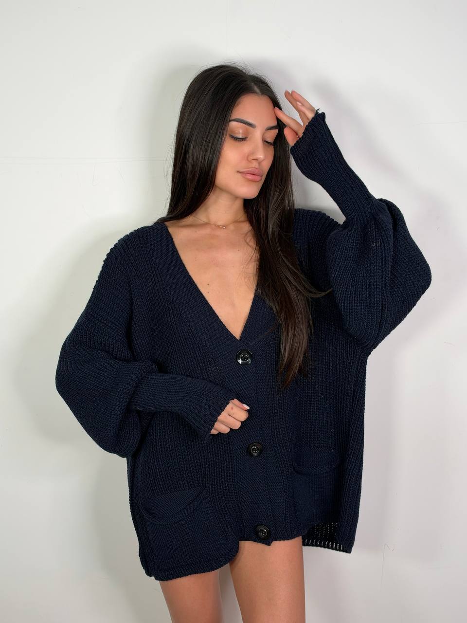 Cardigan Patti Blu, taglia unica