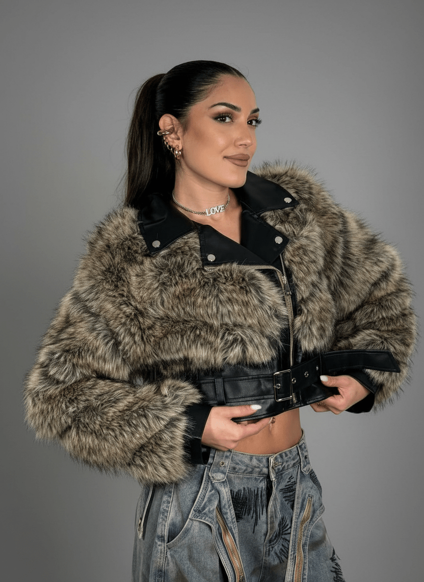 Chiodo Eco - Fur Royale Apricot - Abbigliamento Jessica