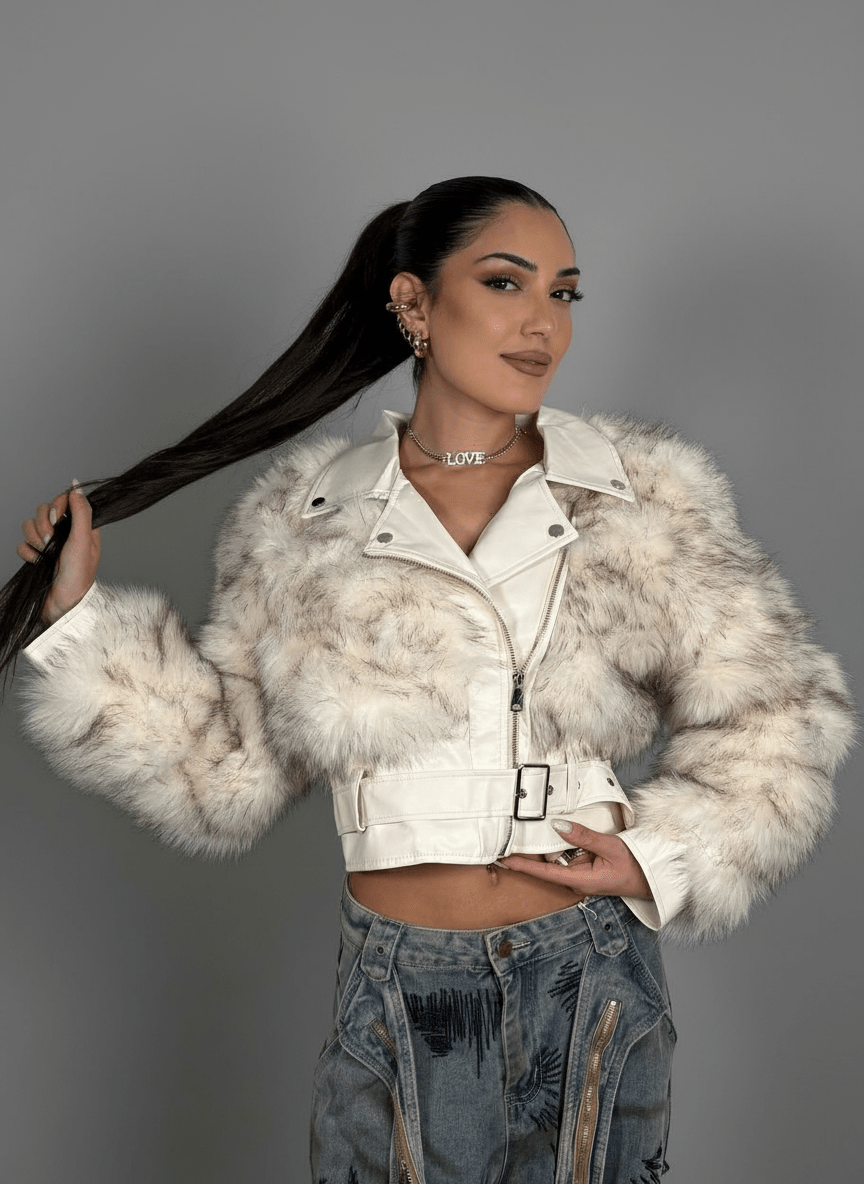 Chiodo Eco - Fur Royale Bianco - Abbigliamento Jessica