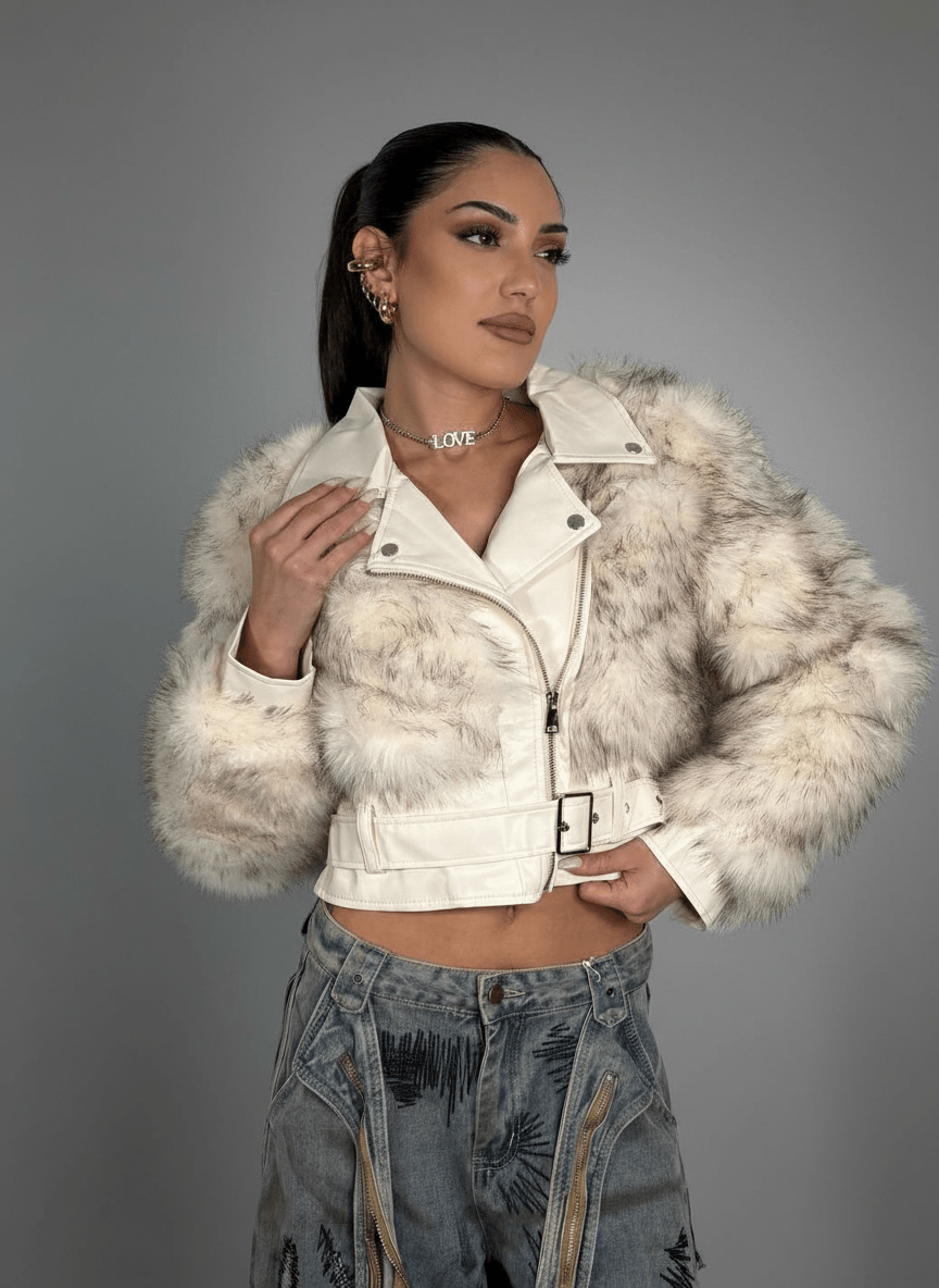 Chiodo Eco - Fur Royale Bianco - Abbigliamento Jessica