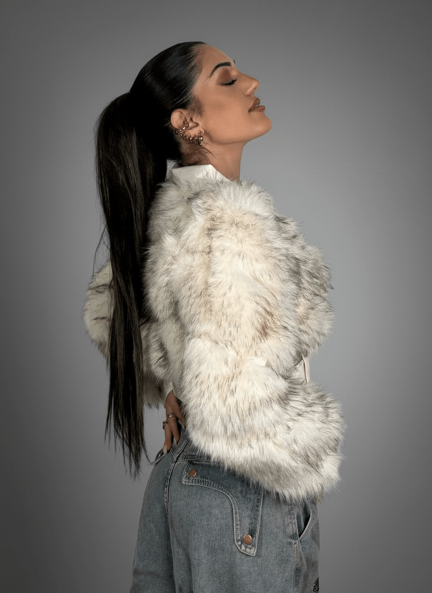 Chiodo Eco - Fur Royale Bianco - Abbigliamento Jessica