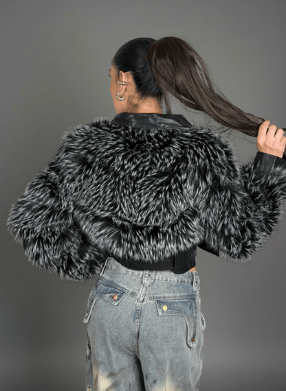 Chiodo Eco - Fur Royale Nero - Abbigliamento Jessica