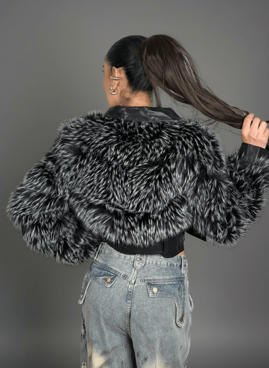 Chiodo Eco - Fur Royale Nero - Abbigliamento Jessica