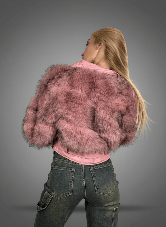 Chiodo Eco - Fur Royale Rosa - Abbigliamento Jessica