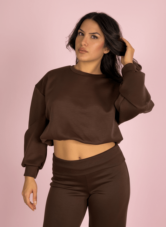 City Mood Felpa Marrone - Abbigliamento Jessica