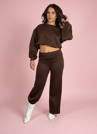 City Mood Pantalone Marrone - Abbigliamento Jessica