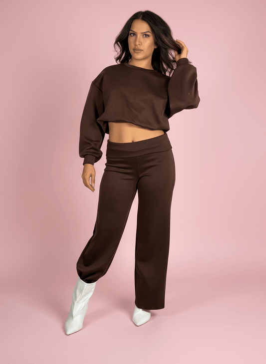 City Mood Pantalone Marrone - Abbigliamento Jessica