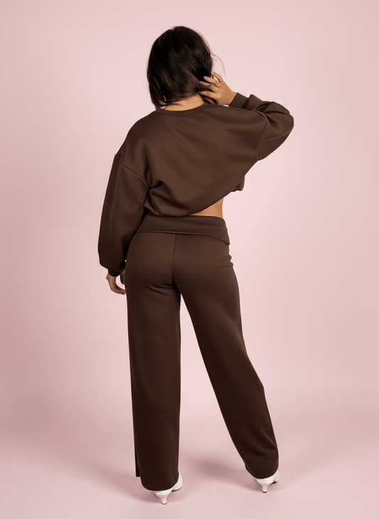 City Mood Pantalone Marrone - Abbigliamento Jessica