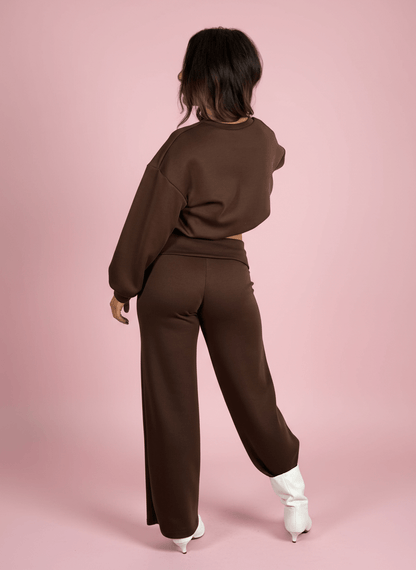 City Mood Pantalone Marrone - Abbigliamento Jessica