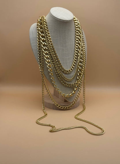 Collana Lunga A Catene Brillanti - Abbigliamento Jessica