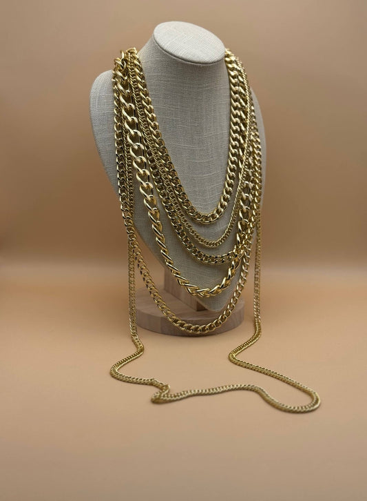 Collana Lunga A Catene Brillanti - Abbigliamento Jessica
