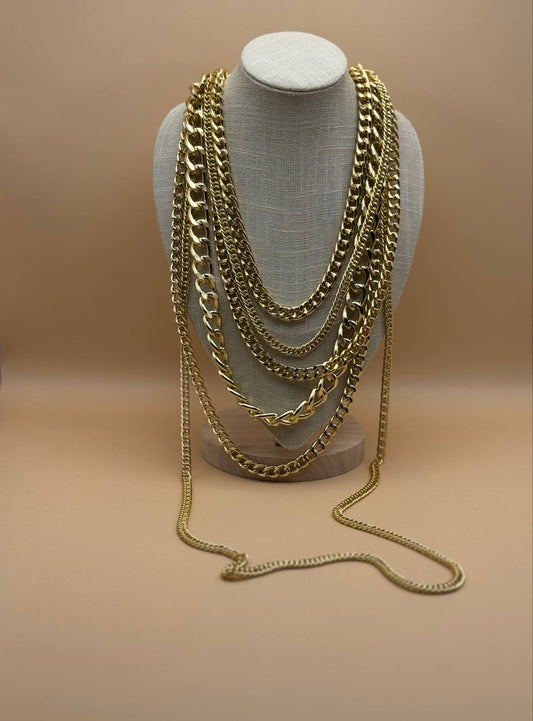Collana Lunga A Catene Brillanti - Abbigliamento Jessica