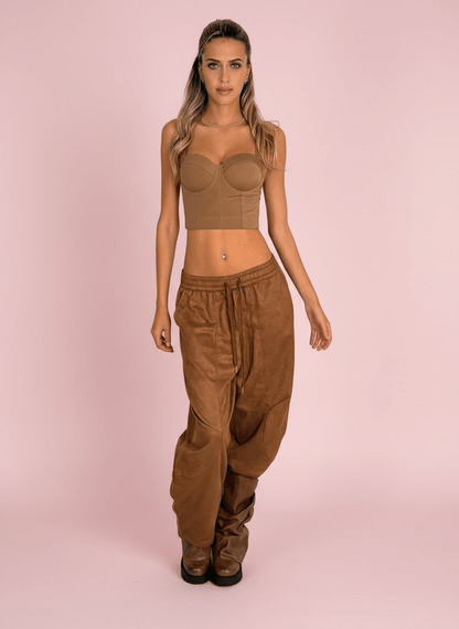 Corpetto Bustier Camel - Abbigliamento Jessica