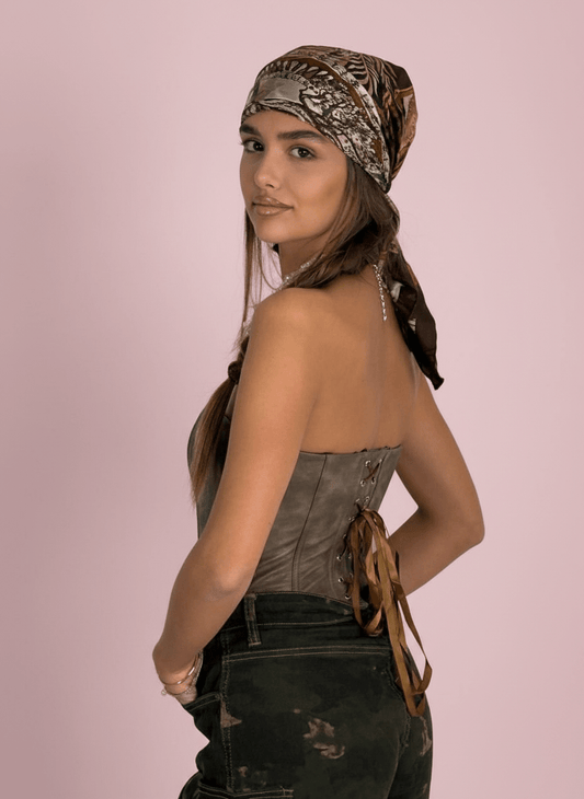 Corsetto Ecopelle Maltinto - Abbigliamento Jessica
