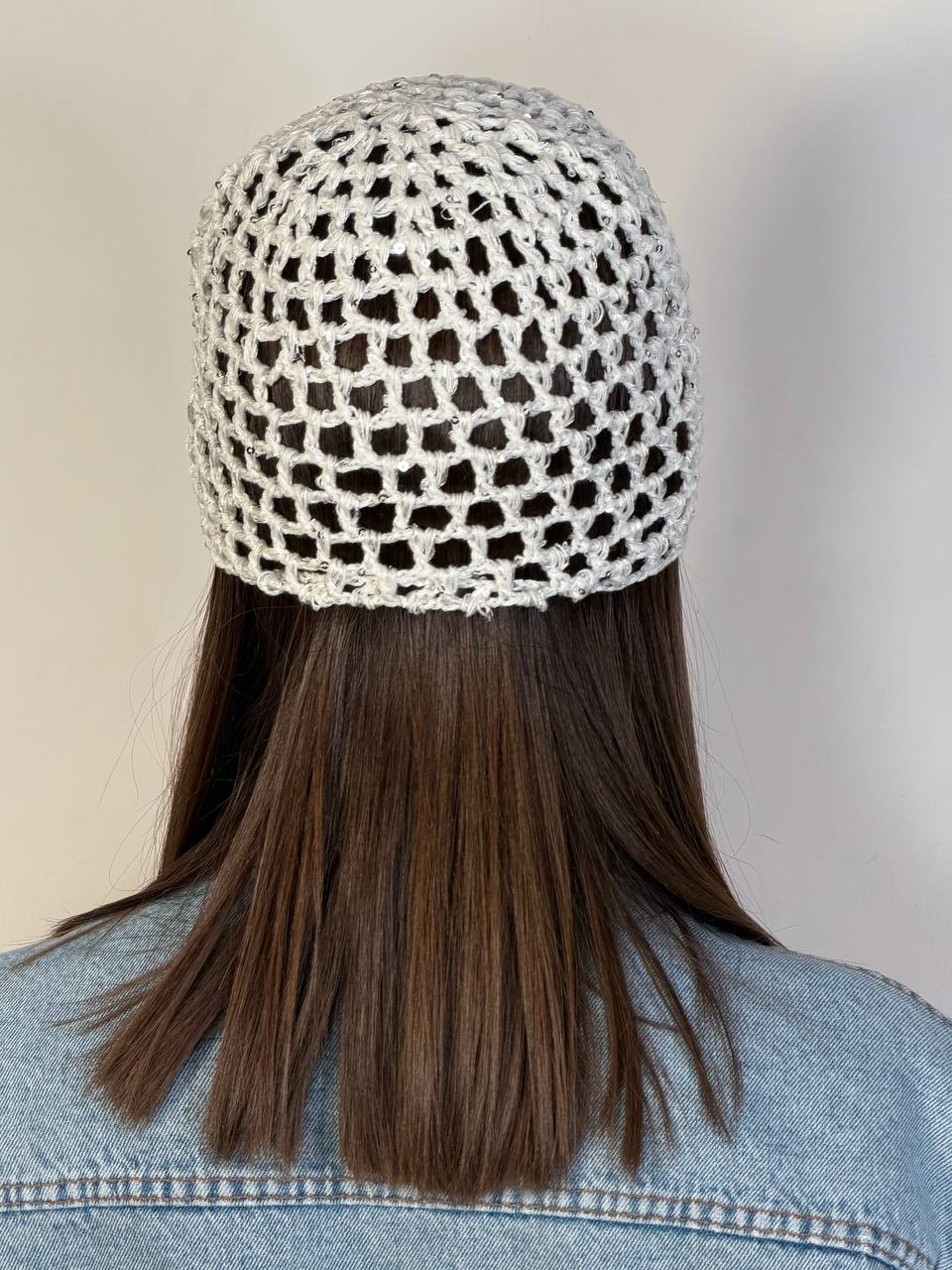 Cuffia Crochet Paillettes - Abbigliamento Jessica