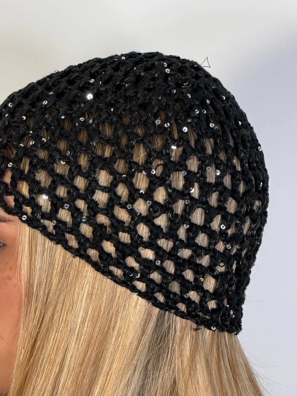 Cuffia Crochet Paillettes - Abbigliamento Jessica