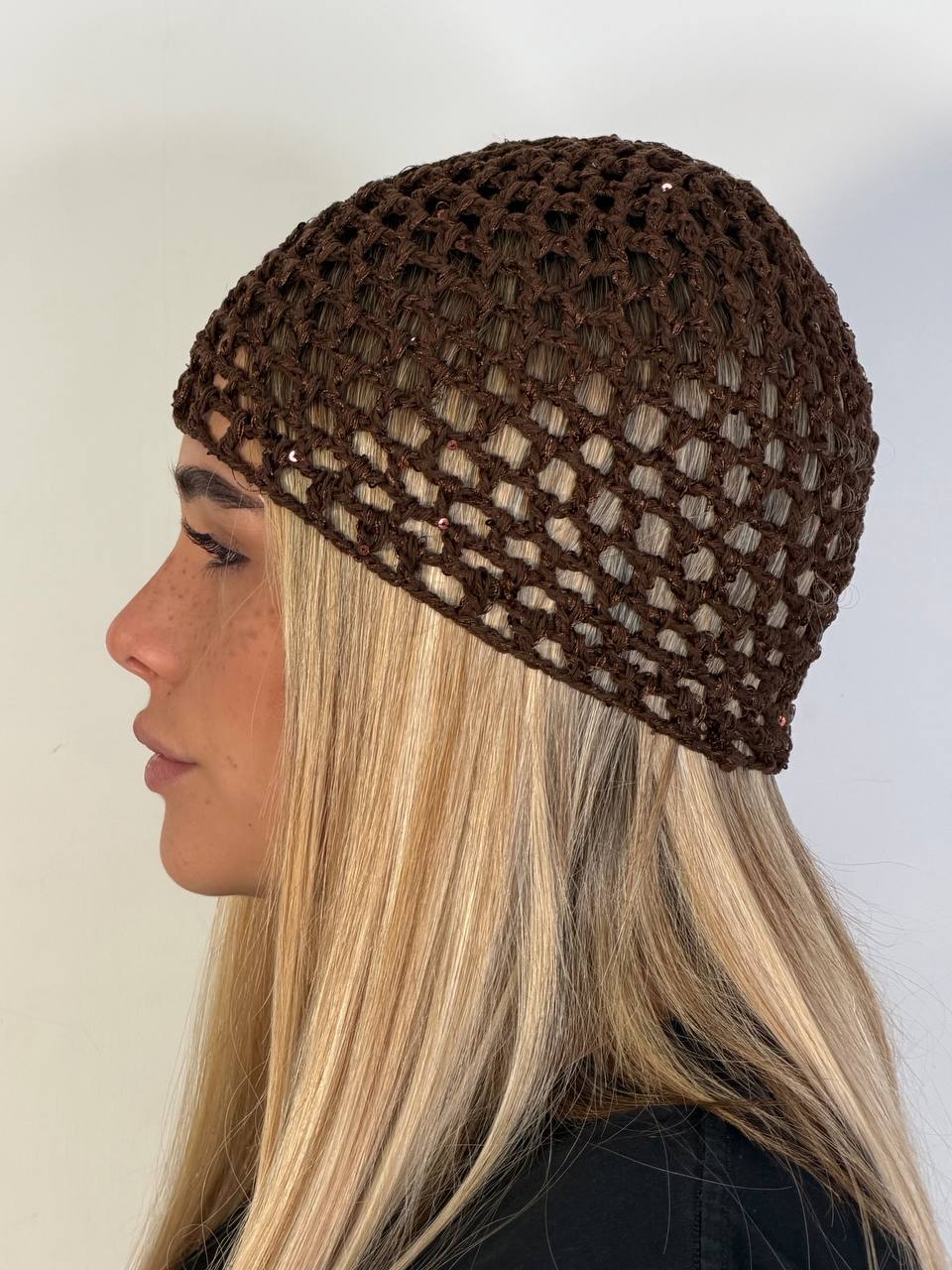 Cuffia Crochet Paillettes - Abbigliamento Jessica