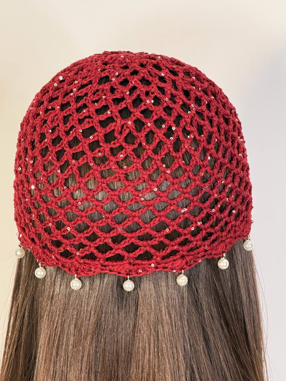 Cuffia Crochet Perle - Abbigliamento Jessica