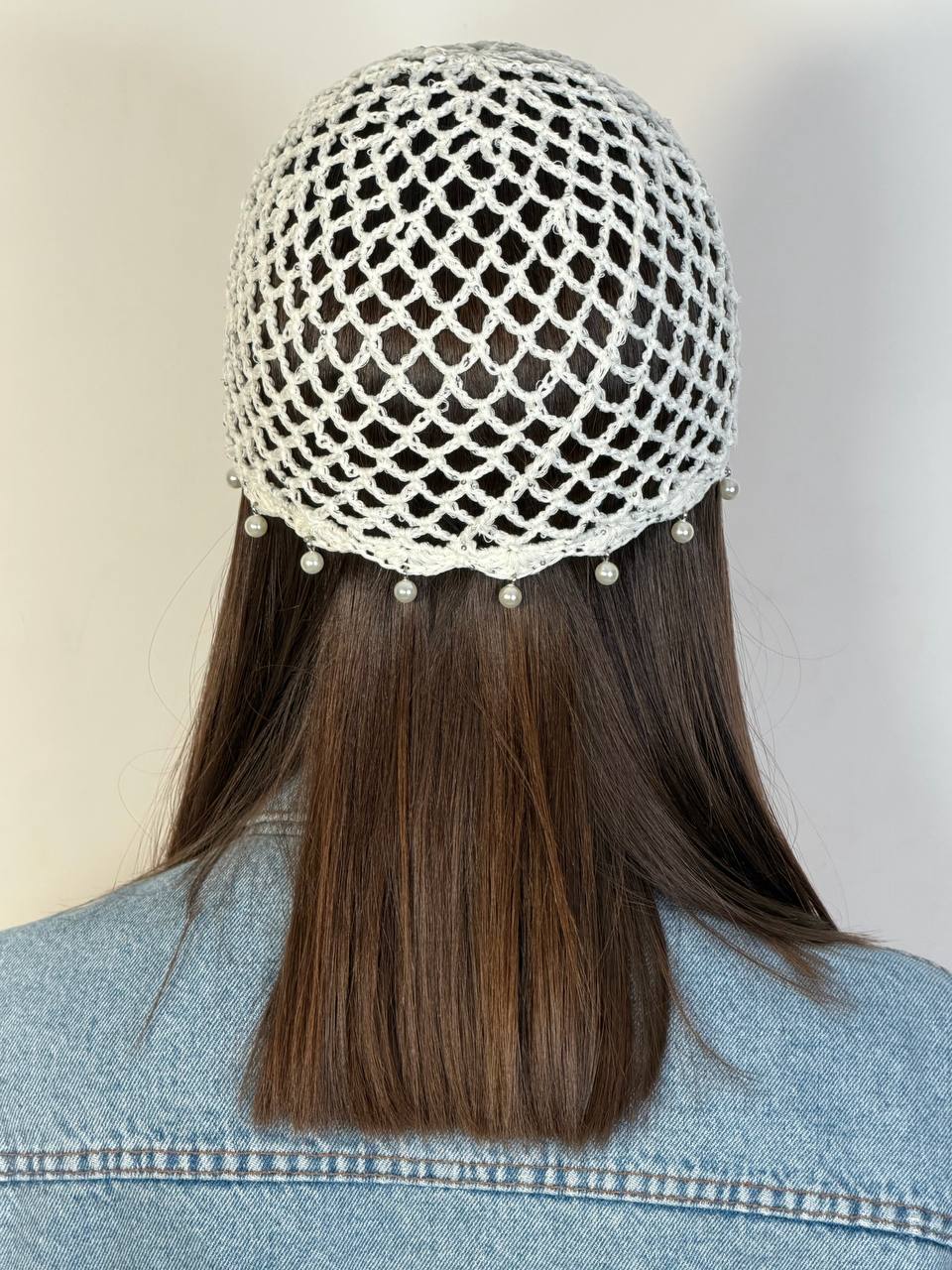 Cuffia Crochet Perle - Abbigliamento Jessica